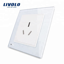 Livolo New Style Soquete e Plug 3 Pin Tomada Elétrica De Alimentação VL-W2C1B-11